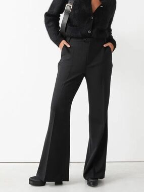 & Other Stories Tailored Press Crease Flare Trousers